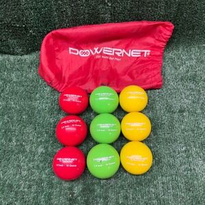 PowerNet 9-Pack Progressive Weighted Baseball Softball 2.8" Training Balls Set